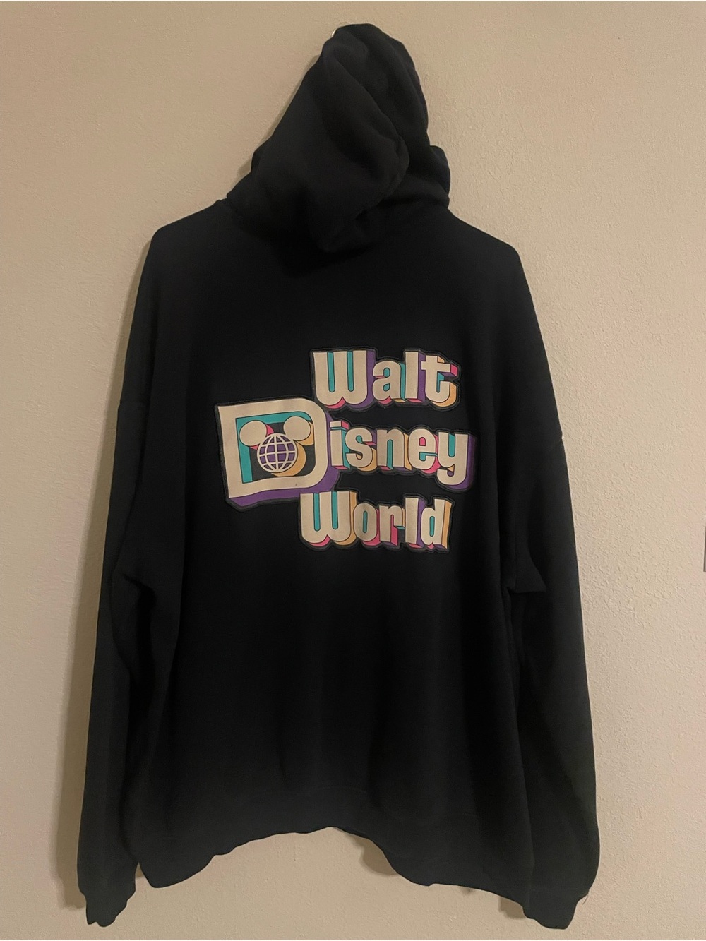 Walt Disney World Embroidered Retro Zip Up Hoodie Size XL
